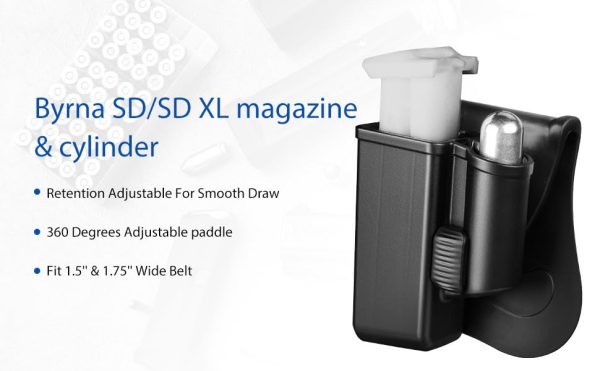 Tactical Scorpion Gear Polymer Magazine and Cylinder Pouch for All Byrna Launchers, SD, LE, XL Users Outdoors | Tactica